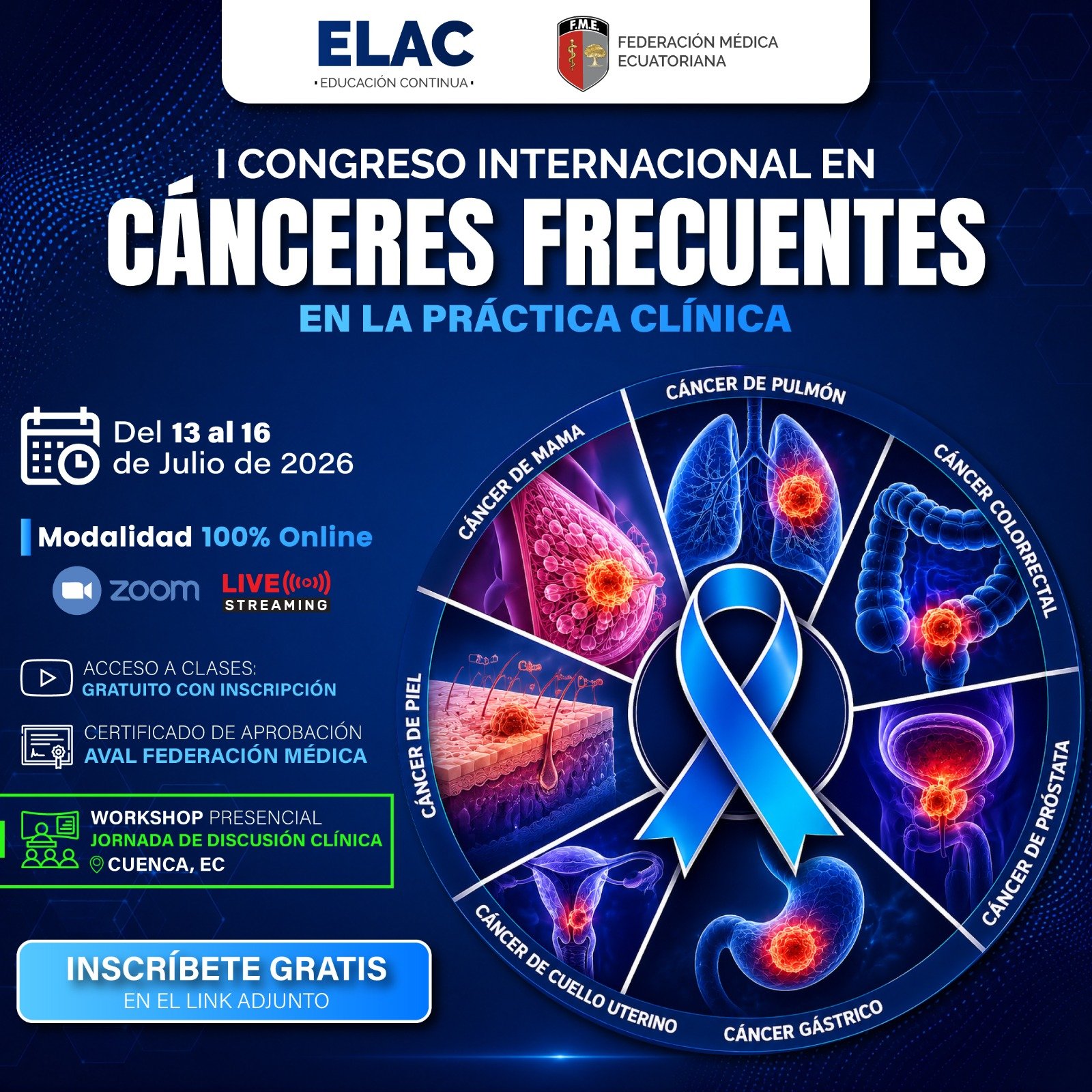 I CONGRESO INTERNACIONAL EN CÁNCERES FRECUENTES EN LA PRACTICA CLÍNICA